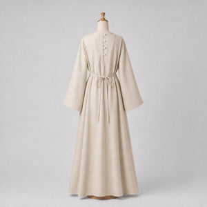Beatrix Handcrafted Linen Dress, Natural