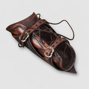 Handcrafted Leather Bracers, Brown