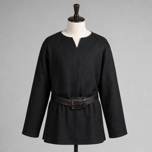 Warden of Eldwyn Linen Tunic, Black