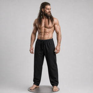 Arne Viking Linen Trousers, Black