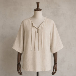 Harald Linen Tunic Short Sleeve, Natural