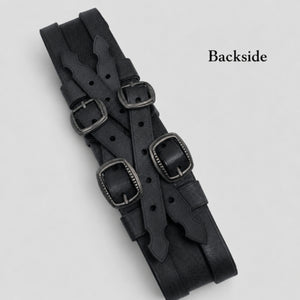 Handcrafted Leather belt, Black