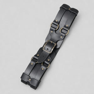 Handcrafted Leather belt, Black