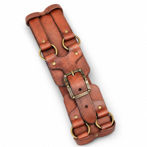 Handcrafted Leather belt, Brown