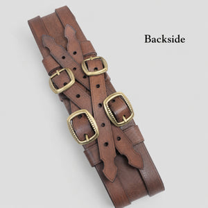Handcrafted Leather belt, Dark Brown