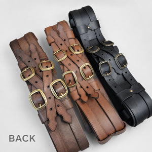 Handcrafted Leather belt, Black