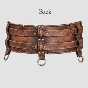 Handcrafted Leather Luthor Double Belt, Brown