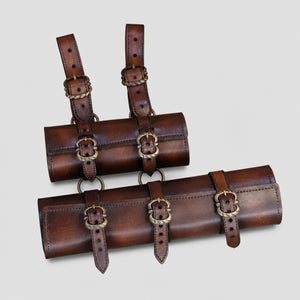 Handcrafted Double sword holder (Tahali) Smooth Finish look, Brown