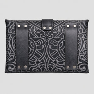 Handcrafted Leather Bag, Charcoal Grey