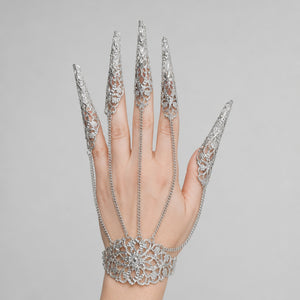 The Shadow Filigree Hand Harness, Silver
