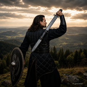 Handcrafted Back Sword Scabbard, Black