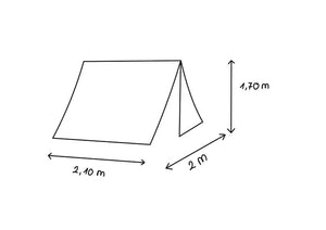 A-Tent 170 - 2.10 x 2 meters - natural
