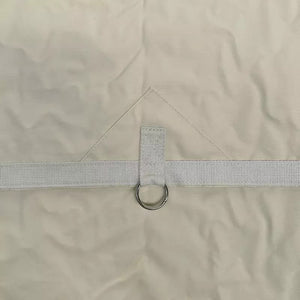 Storage tarpaulin/shade sail with metal rings
