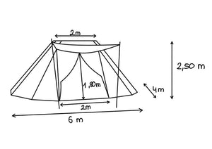 Saxony Tent Valvin, 4 x 6 meters
