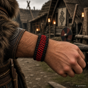 Paracord Bracelet Red/Black