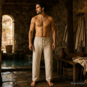 Warden of Eldwyn Handmade Linen Trouser, Natural