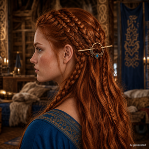 Nordic Moonlight Stone  Hairpin