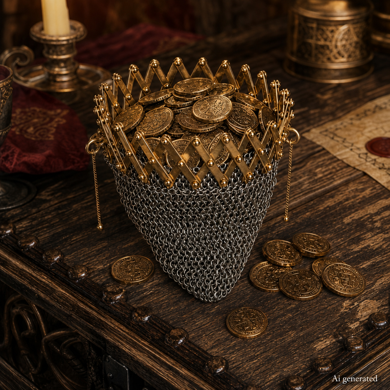 Handmade Expandable Chainmail  Coin Purse