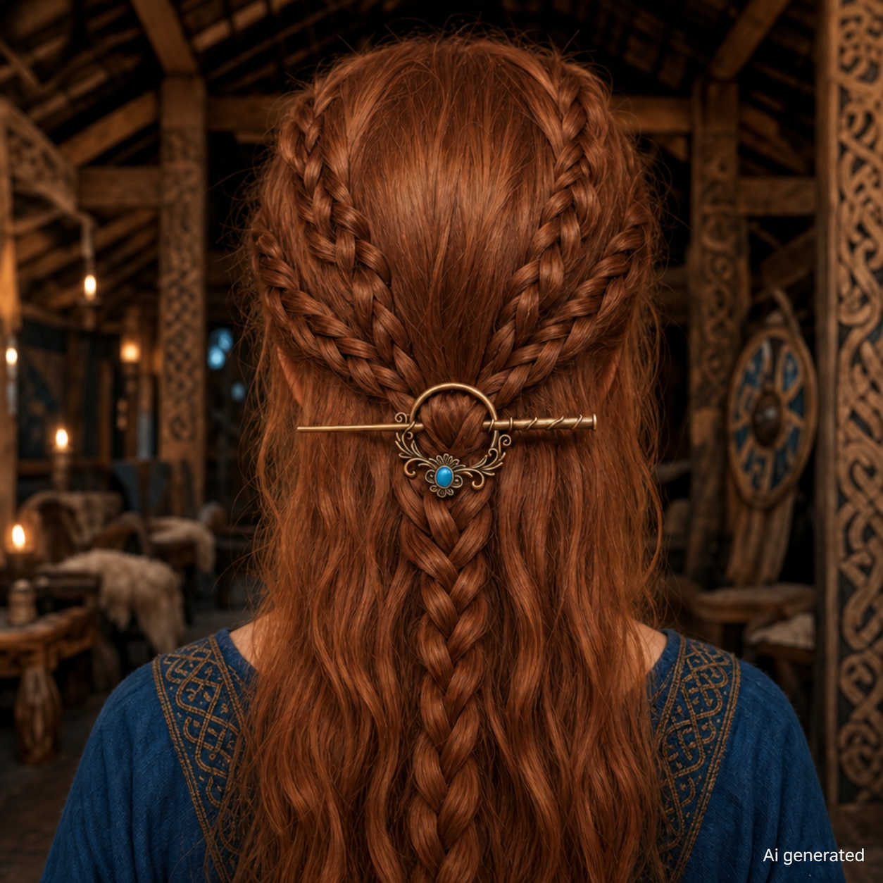 Nordic Moonlight Stone  Hairpin