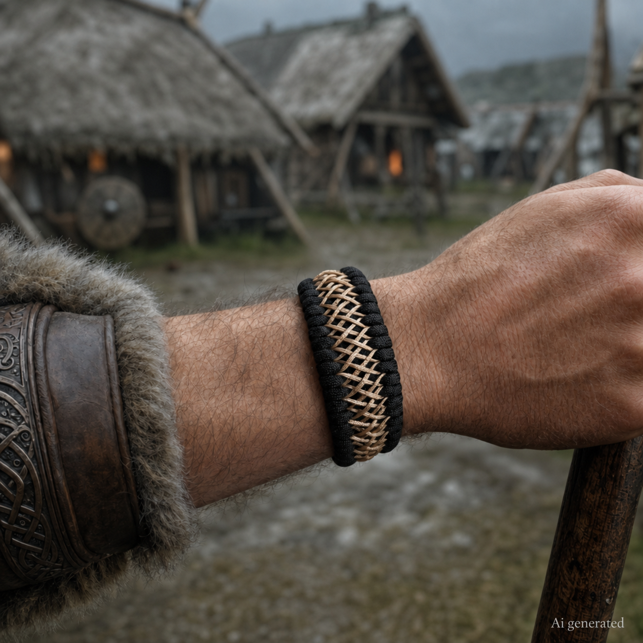 Paracord Bracelet Black/Brown