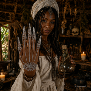 The Shadow Filigree Hand Harness, Silver