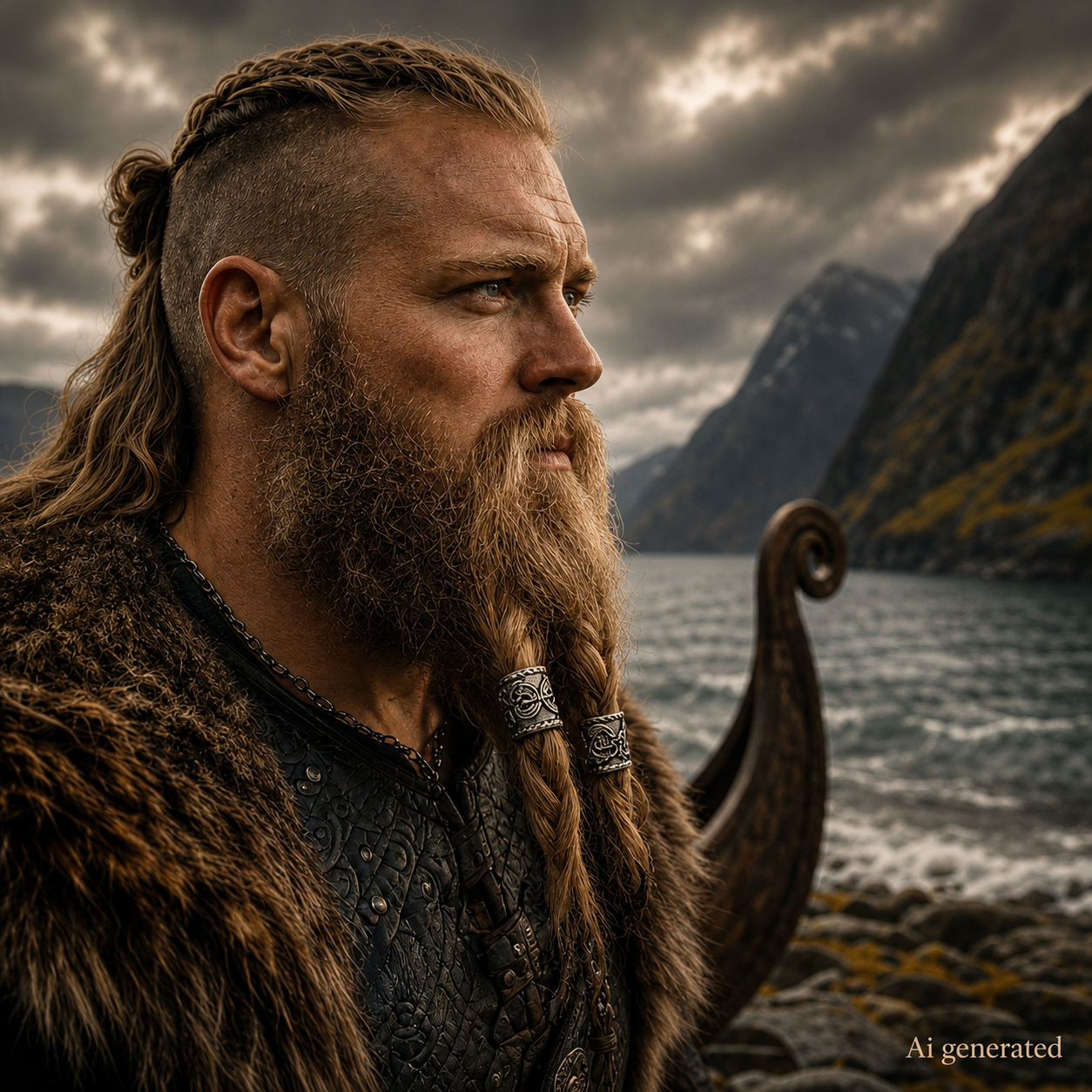 2 Pcs Viking Tube Beads, Silver