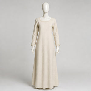 Astrid Handcrafted Linen Embroidered Dress, Natural