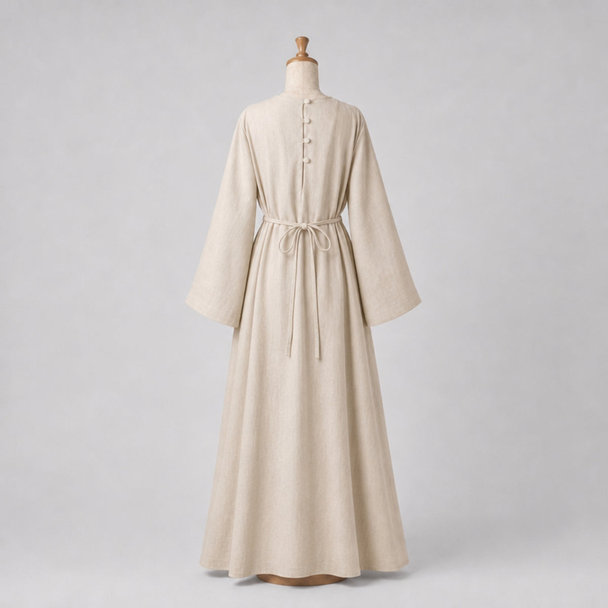 Beatrix Handcrafted Linen Dress, Natural
