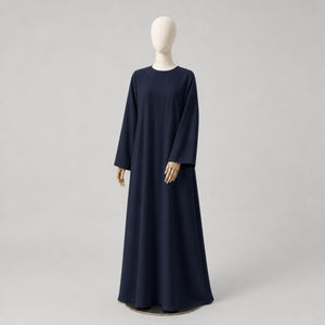 Beatrix Handcrafted Linen Dress, Dark Blue
