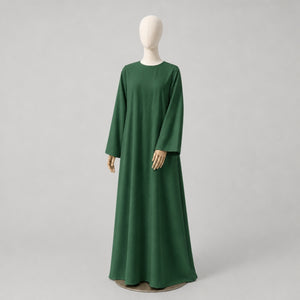 Beatrix Handcrafted Linen Dress, Green