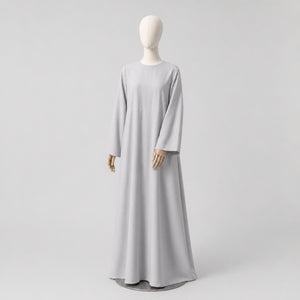Beatrix Handcrafted Linen Dress, Grey