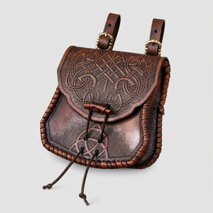 Handcrafted Viking Belt Pouch, Brown