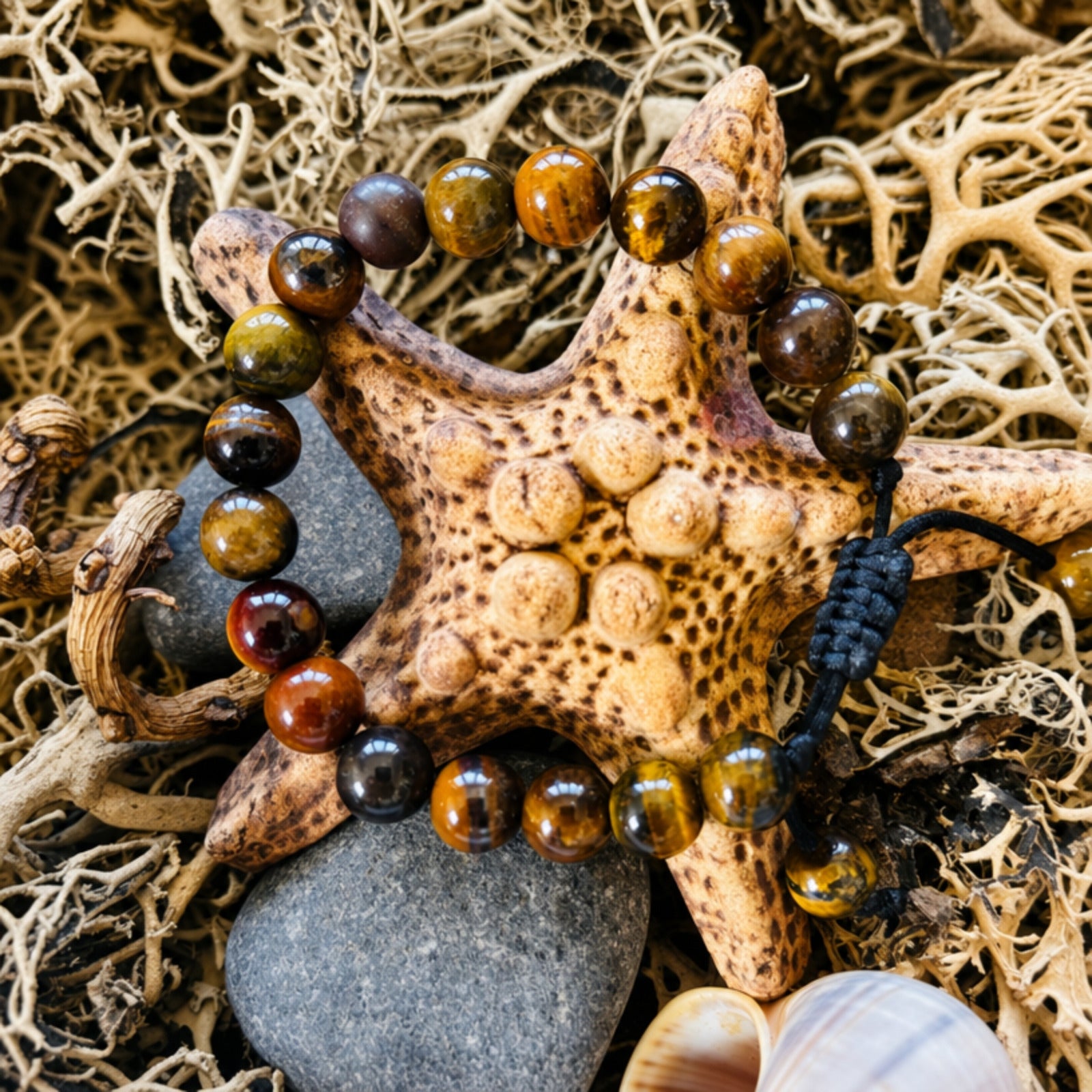 Handmade Tiger's Eye Bracelet, Unisex