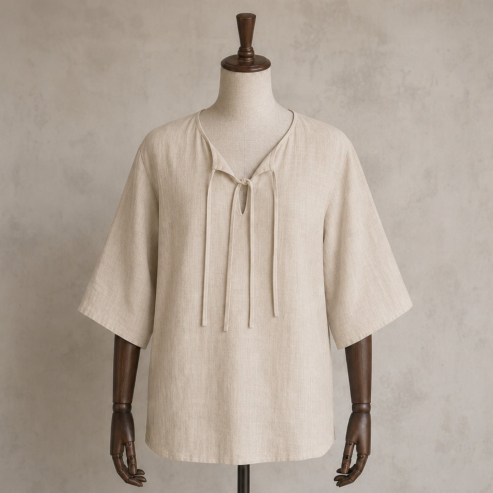 Harald Linen Tunic Short Sleeve, Natural