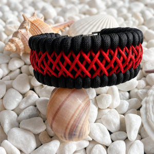 Paracord Bracelet Red/Black
