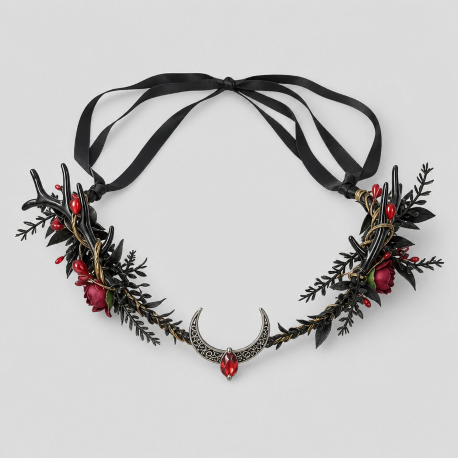 Woodland Headband Tiara, Red