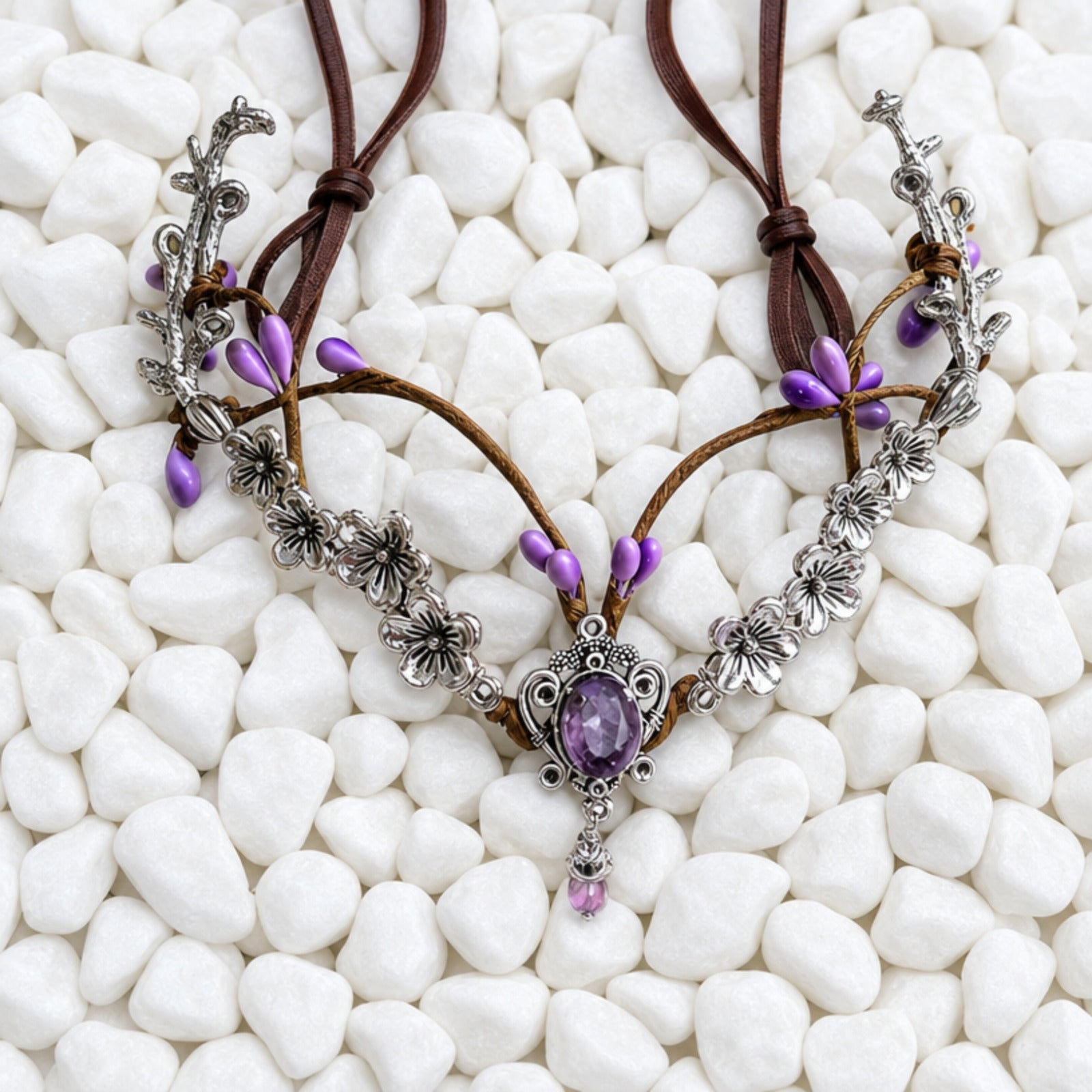 Woodland Headband Tiara, Lilac