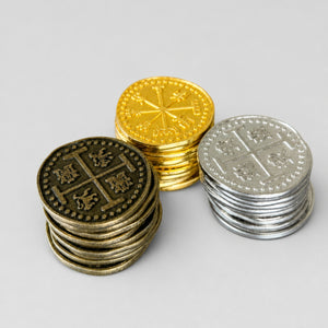 36 Pcs Metal Pirate Coins, Spanish Inspired