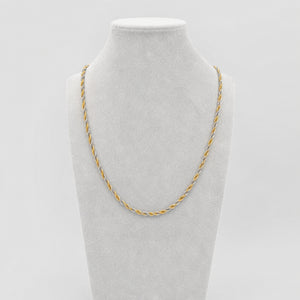 Two-Tone Unisex Stainless Steel Rope Necklace
