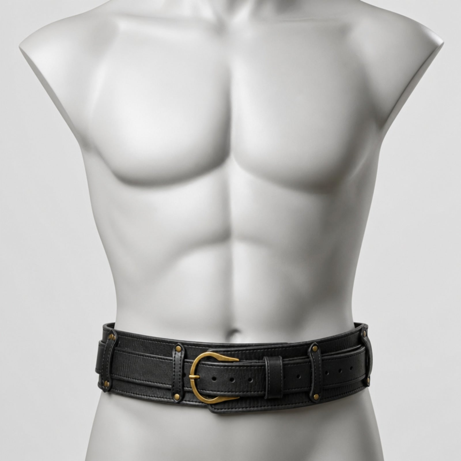 Handcrafted Wanderer Leather Belt, Black