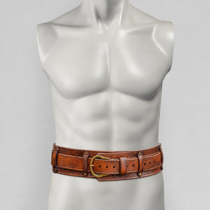 Handcrafted Wanderer Leather Belt, Brown