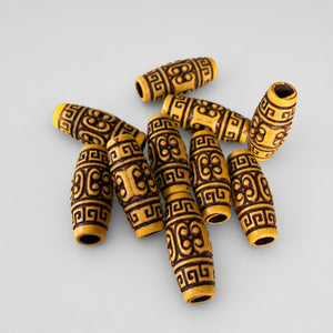 10 Pcs Tribal-Style Hair tube beads