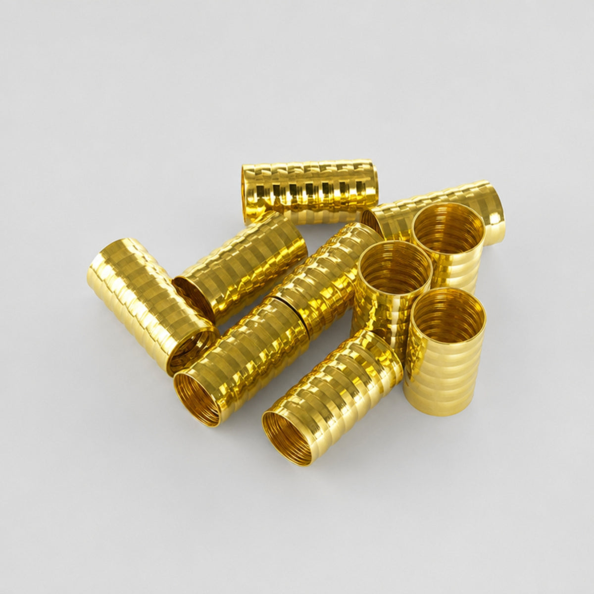 10 Pcs Filigree Hair Cuffs, Gold