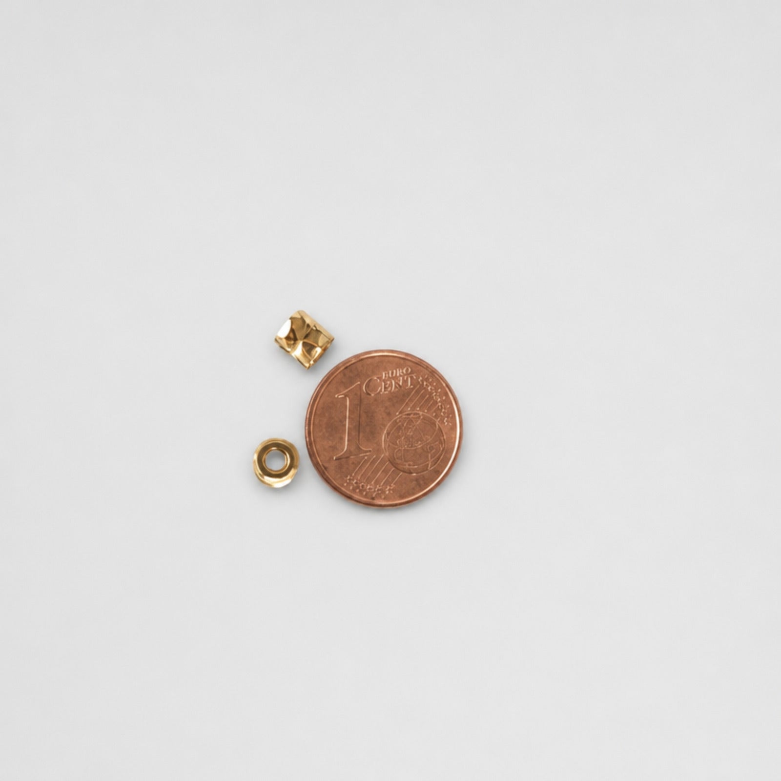 20 Pcs Metal Tube Beads, Gold