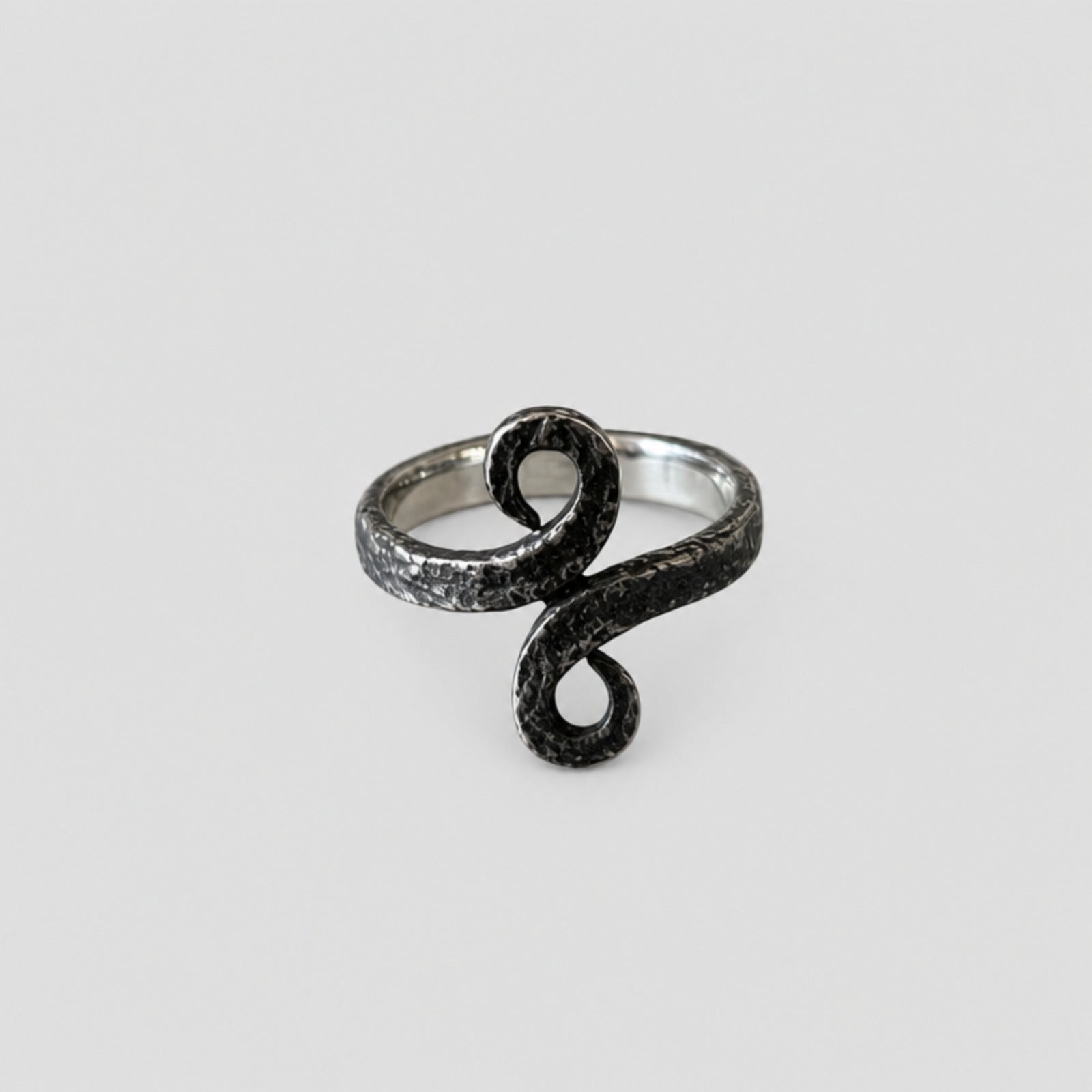 Nordic Celtic Knot Ring, Aged Silver