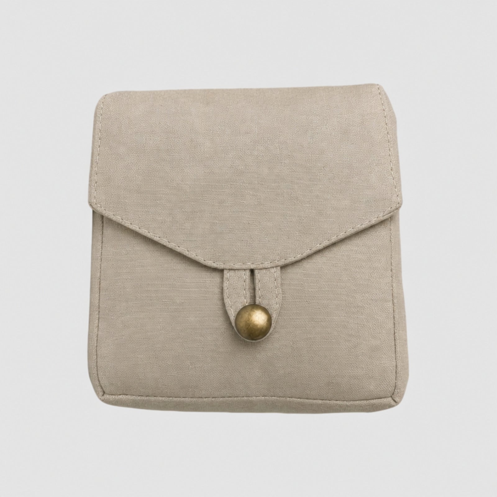 Handcrafted Linen Pouch Unisex, Natural