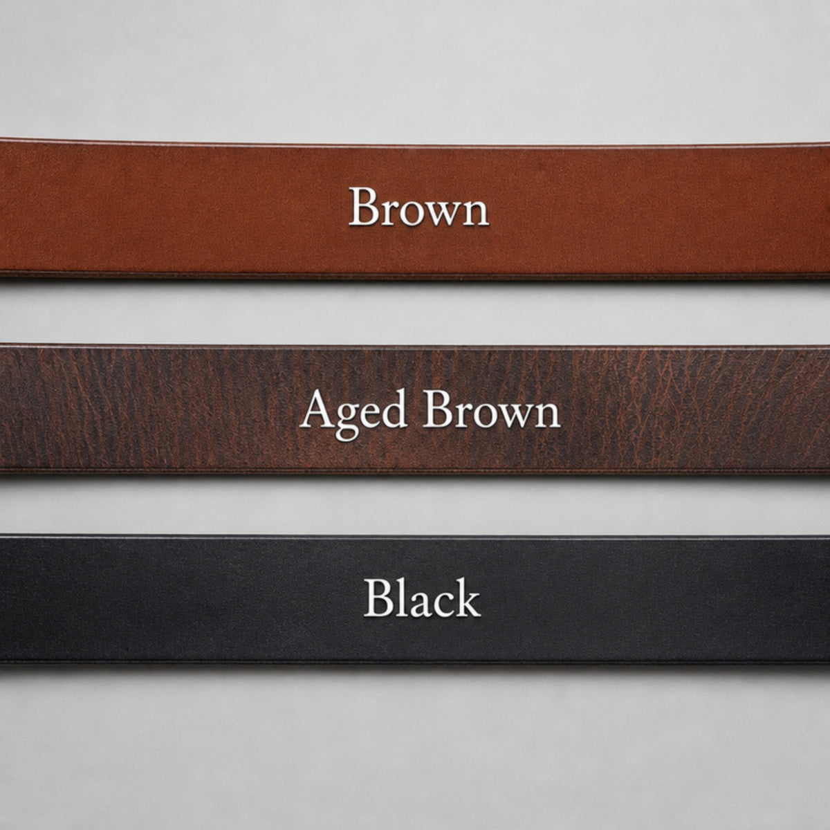 Handcrafted 40 Long Leather Belt with ring, Black
