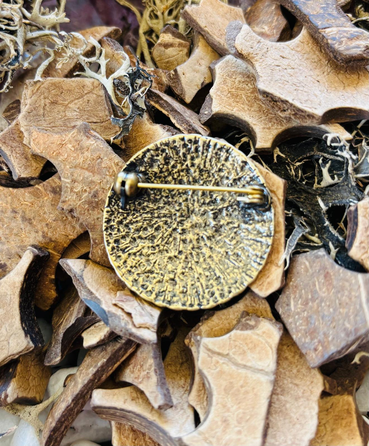 Norse Mythology Warrior Viking Brooch, Gold