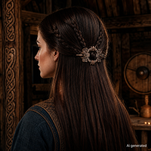 Nordic metal hollow hair clip, Rose Gold