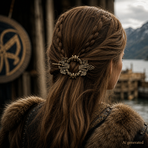 Nordic metal hollow hair clip, Gold